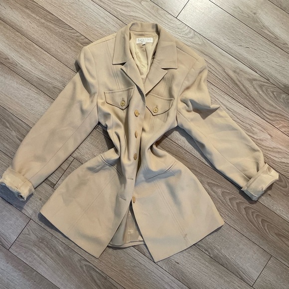 Parallel Basics Vintage Y2K khaki blazer size 4 - Picture 1 of 6